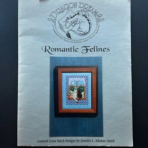 Dragon Dreams Romantic Felines Cross Stitch Pattern